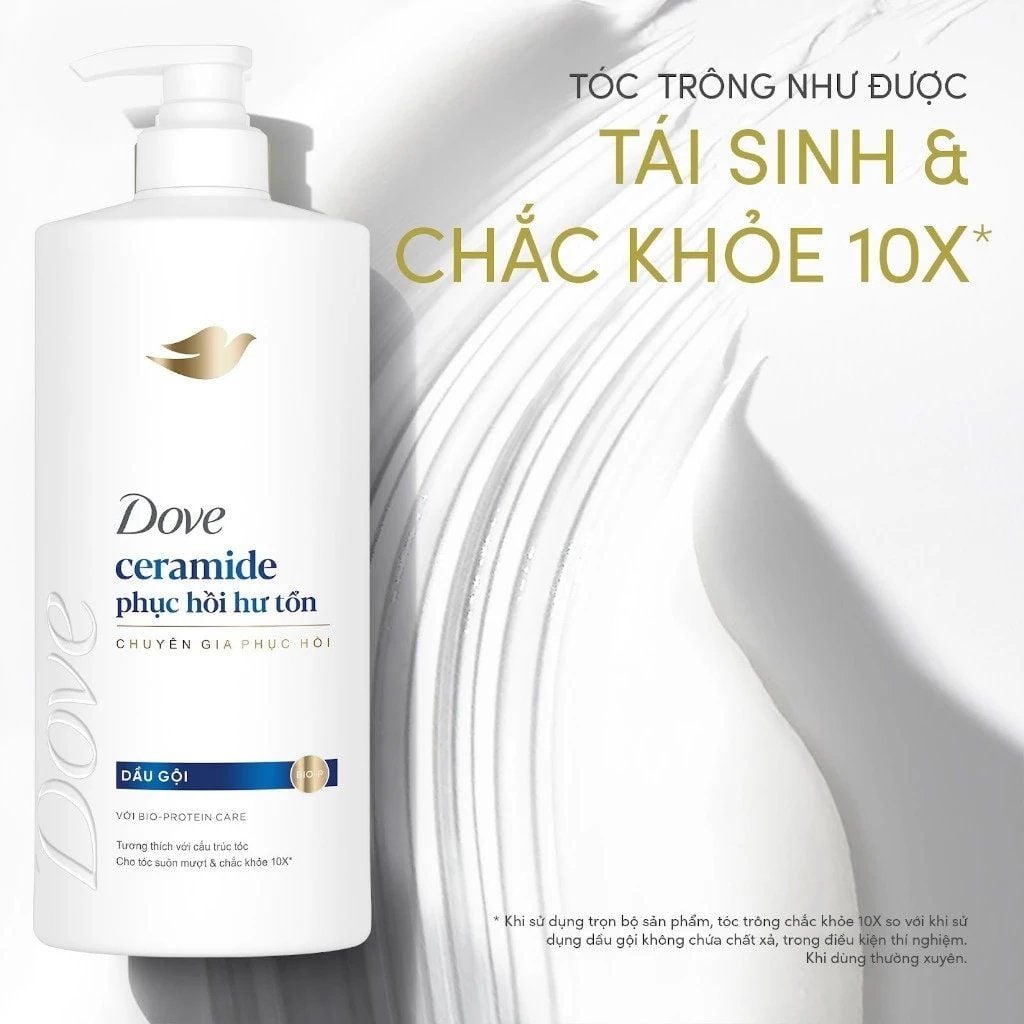 Dầu Gội Dove Ceramide Phục Hồi Hư Tổn Chắc Khỏe Tóc 640g