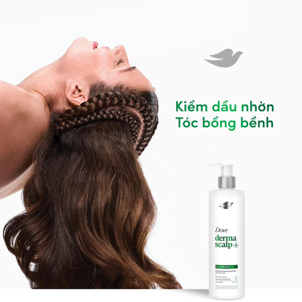 Dầu Gội Dove Derma Scalp For Oily Scalp Shampoo 340ml