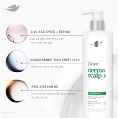 Dầu Gội Dove Derma Scalp For Oily Scalp Shampoo 340ml