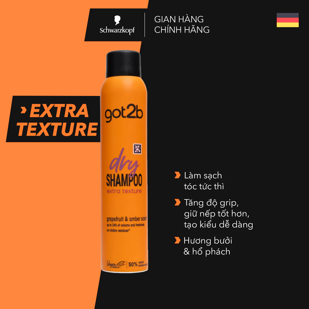 Dầu Gội Khô Got2b Extra Volume Dry Shampoo 200ml