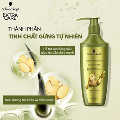 Dầu Gội / Xả Schwarzkopf Extra Care Ginger Essence Kiểm Soát Dầu 400ml