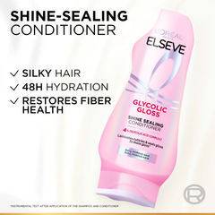 Dầu Xả L'Oreal Paris Elseve Glycolic Gloss Shine Sealing Conditioner 265ml