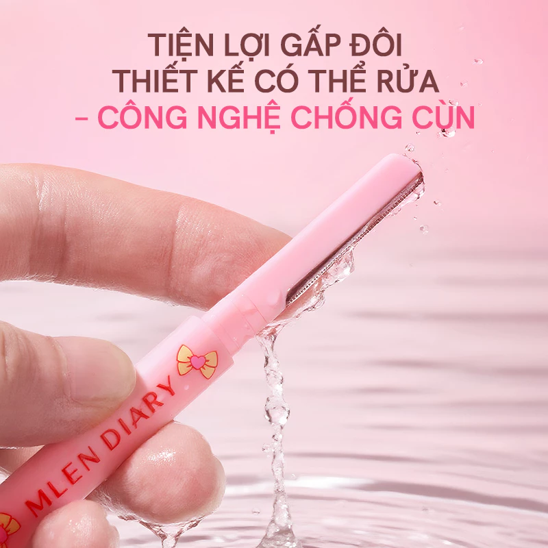 Dao Tỉa Chân Mày 2 Đầu Mlen Diary Dual-Ended Eyebrow Razor 2 In 1