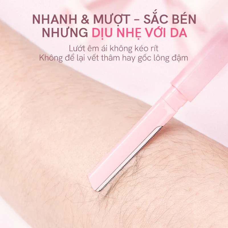 Dao Tỉa Chân Mày 2 Đầu Mlen Diary Dual-Ended Eyebrow Razor 2 In 1