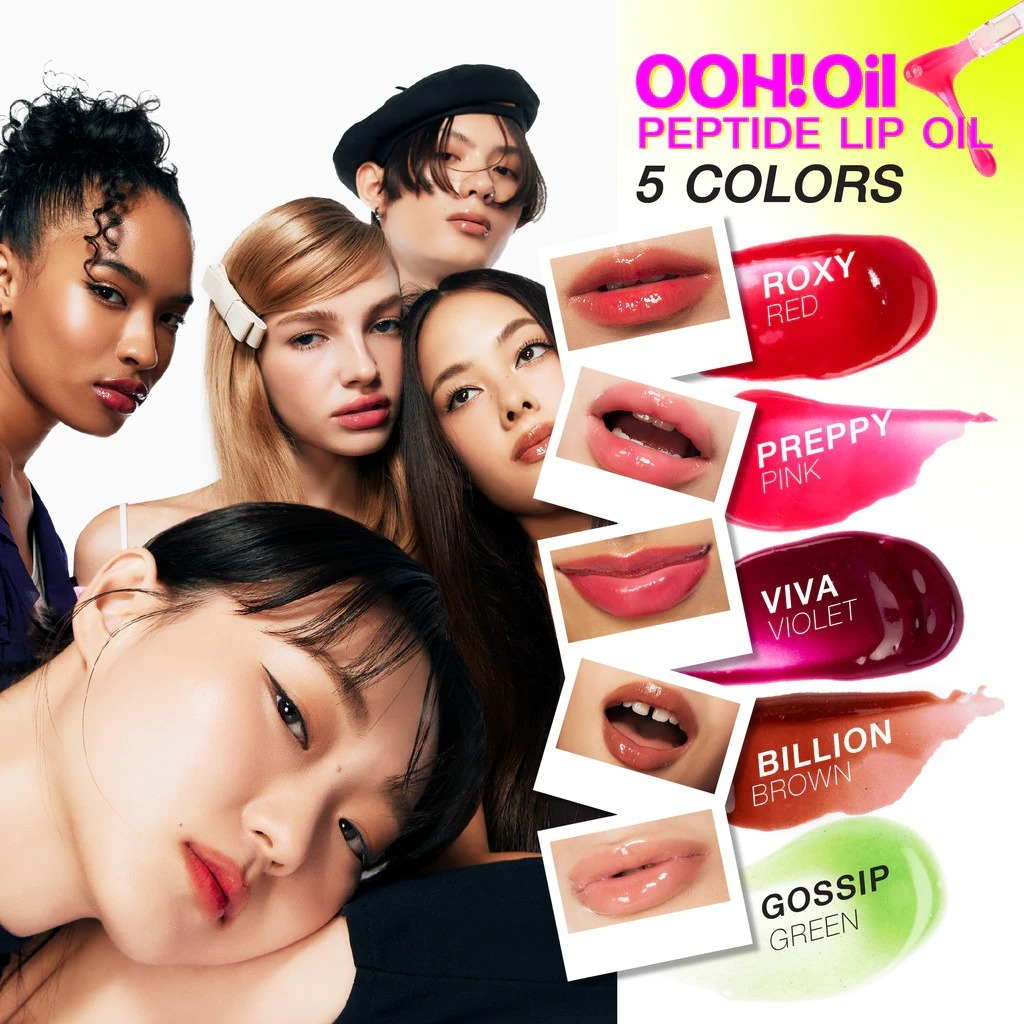 Dầu Dưỡng Môi Gentle Colors Ooh Oil Peptide Lip Oil Căng Bóng Dưỡng Ẩm, Hiệu Ứng Môi Mọng