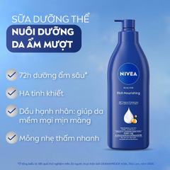 Sữa Dưỡng Thể Nivea Rich Nourishing Body Milk Dưỡng Ẩm Chuyên Sâu