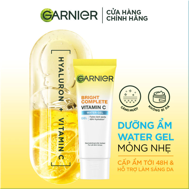 Gel Dưỡng Ẩm Làm Sáng Da Garnier Bright Complete Vitamin C Water Gel 20ml