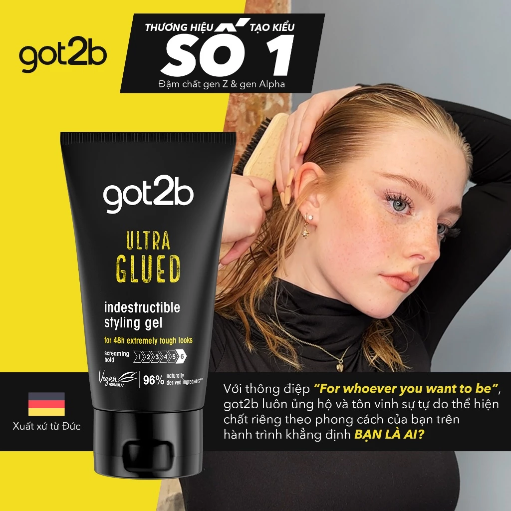 Gel Tạo Kiểu Tóc Got2b Ultra Glued Indestructible Styling Gel 150ml