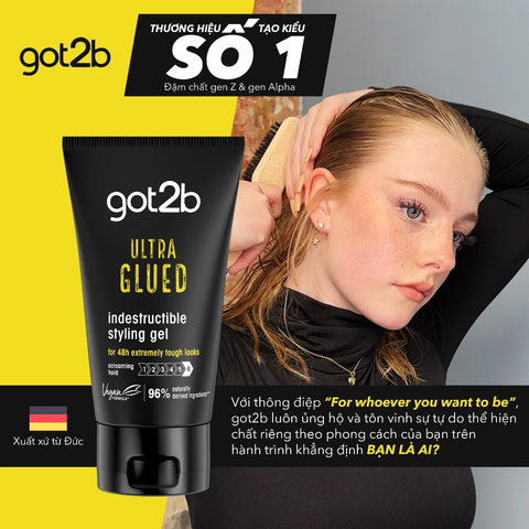 Gel Tạo Kiểu Tóc Got2b Ultra Glued Indestructible Styling Gel 150ml