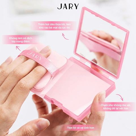 Giấy Thấm Dầu Jary Oil Blotting Paper Kiểm Soát Dầu Da Khô Thoáng (100 Tờ /1 Hộp)