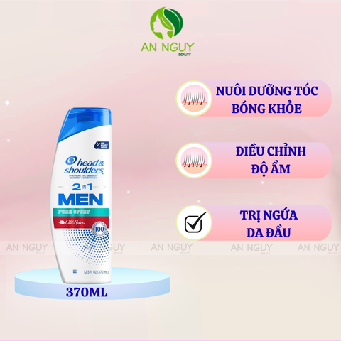 Dầu Gội & Xả Head & Shoulders Men Old Spice Pure Sport 2in1 Hương Nam Tính (Hàng Mỹ Nhập Khẩu)