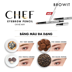 Chì Kẻ Mày Browit Chef Eyebrow Pencil Giúp Định Hình Chân Mày Sắc Nét Và Tự Nhiên 0.15g