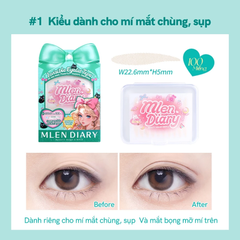 Kích Mí Mlen Diary Invisible Eyelid Tape Hình Lưỡi Liềm Đa Năng