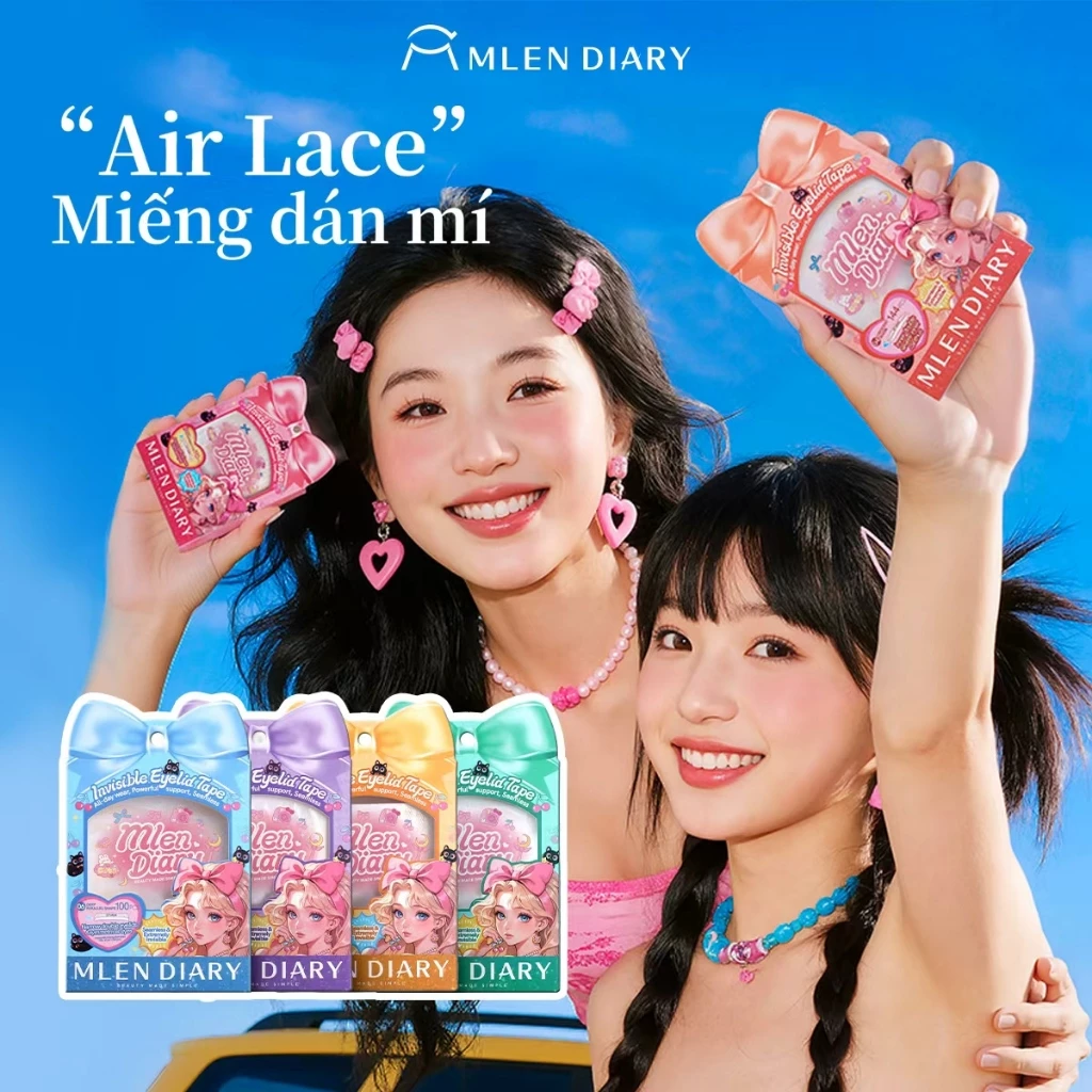Kích Mí Mlen Diary Invisible Eyelid Tape Hình Lưỡi Liềm Đa Năng