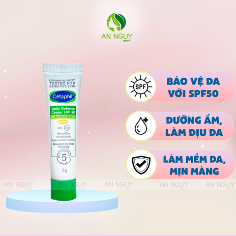 Kem Chống Nắng Cetaphil Daily Defense Cream SPF50 Chống Nắng, Dưỡng Ẩm 2IN1