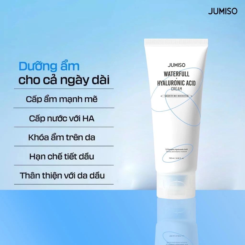 Kem Dưỡng Ẩm, Cấp Nước Jumiso Waterfull Hyaluronic Acid Cream 100ml