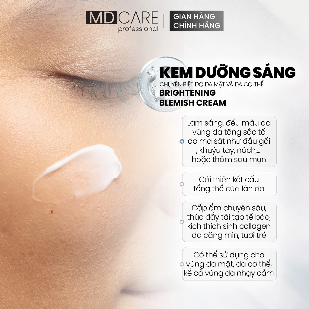 Kem Dưỡng Sáng Da MD CARE Brightening Blemish Cream 50ml