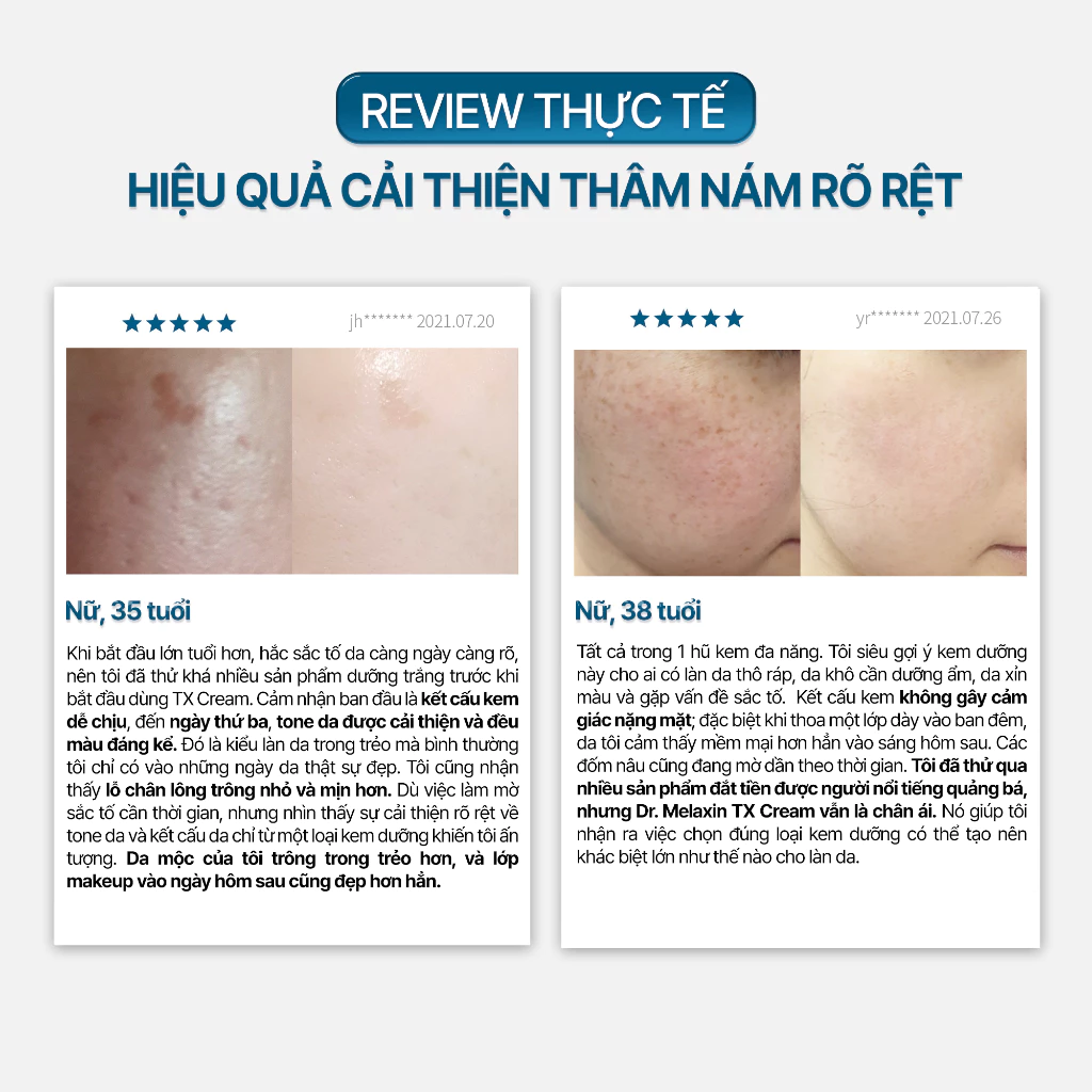 Kem Dưỡng Dr.Melaxin TX Cream Dưỡng Sáng Da, Mờ Vết Nám Tàn Nhang 50g
