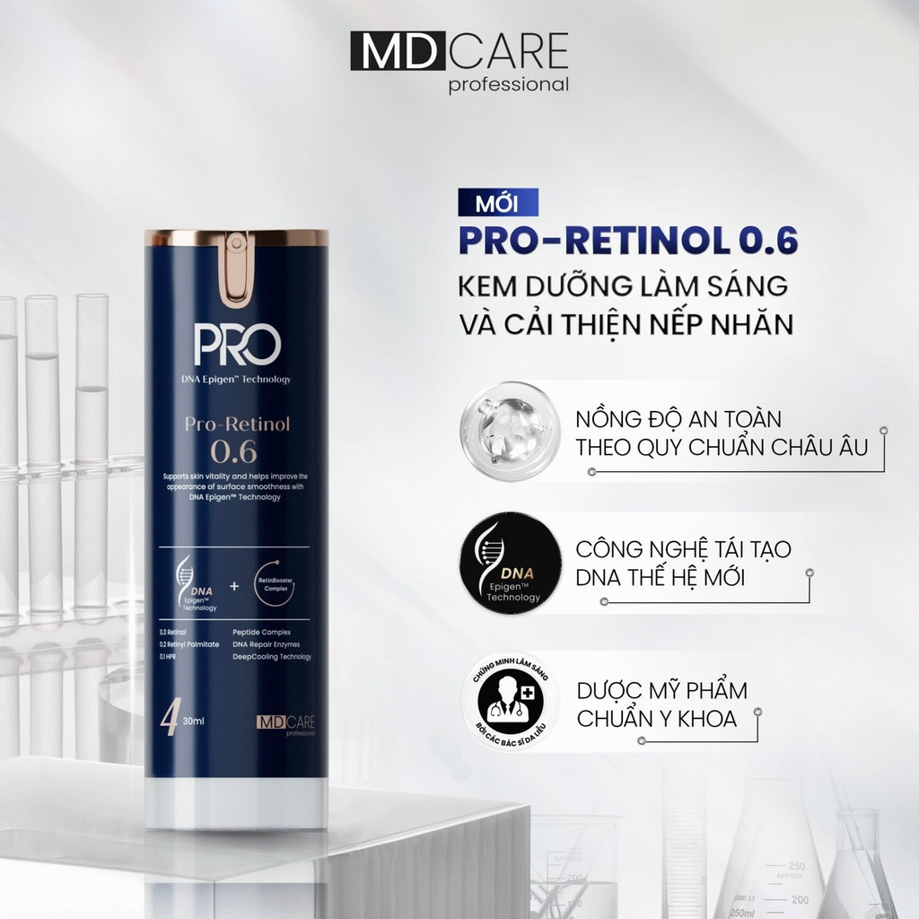 Kem Dưỡng MD Care Pro-Retinol Tái Tạo, Làm Sáng Và Cải Thiện Nếp Nhăn 30ml