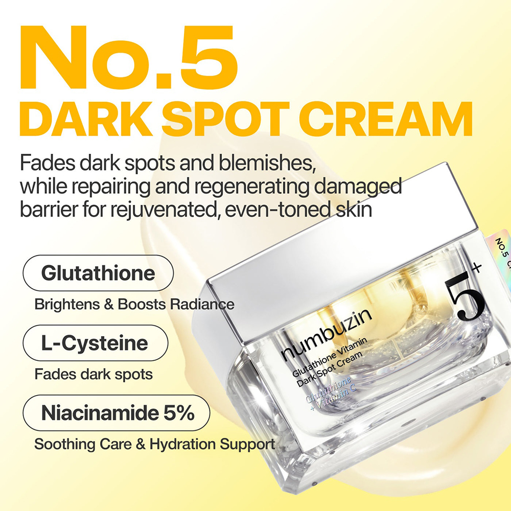 Kem Dưỡng Numbuzin No.5+ Vitamin Glutathione Dark Spot Laser Cream Sáng Da Mờ Thâm 50ml