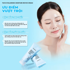 Kem Dưỡng Tia'm HA Hyaluronic Moisture Revive Cream Cấp Nước, Hỗ Trợ Căng Bóng Da 50ml