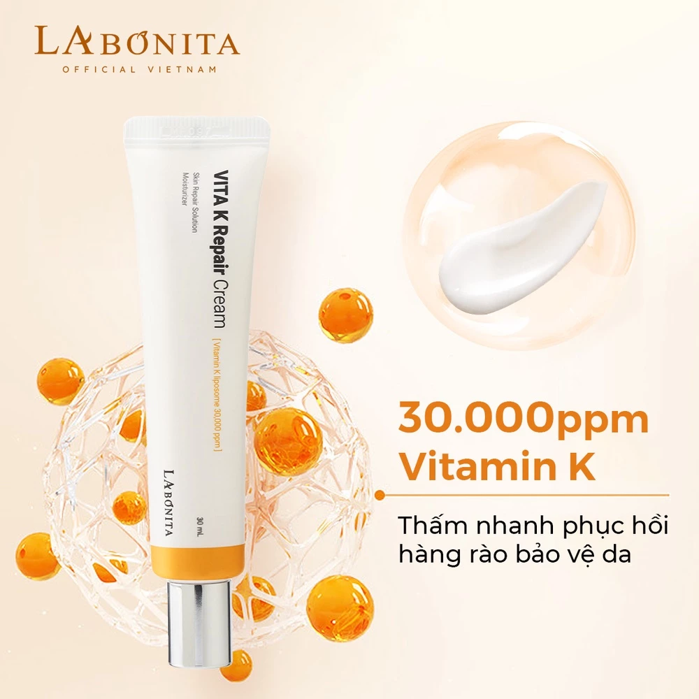 Kem Dưỡng La Bonita Vitamin K Vita K Repair Cream Phục Hồi, Làm Dịu Da 30ml