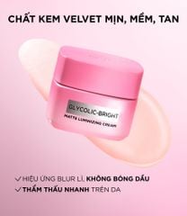 Kem Dưỡng Sáng Da L’Oreal Paris Glycolic-Bright Matte Luminizing Cream Cấp Ẩm, Mờ Thâm 30ml