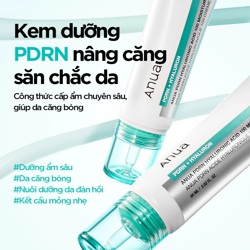 Kem Dưỡng Ẩm Anua PDRN Hyaluronic Acid 100 Moisturizing Cream 60ml