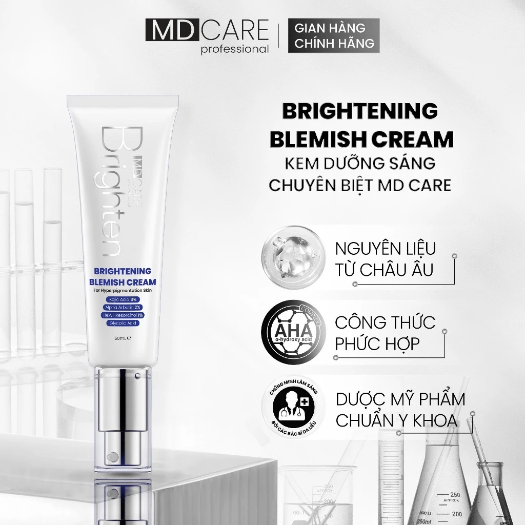 Kem Dưỡng Sáng Da MD CARE Brightening Blemish Cream 50ml