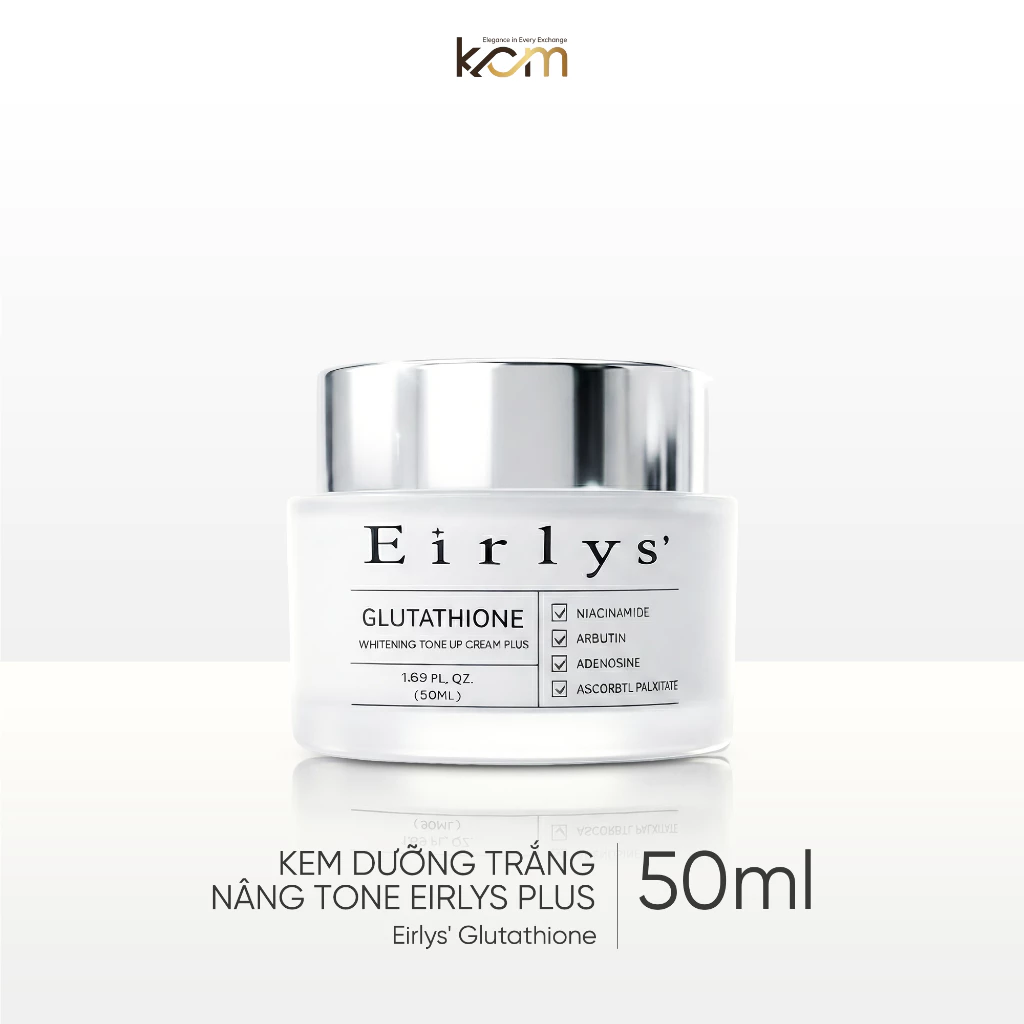 Kem Dưỡng Elysiderm Eirlys' Glutathione Whitening Tone Up Cream Plus Cấp Ẩm Nâng Tone Da Ban Ngày 50ml