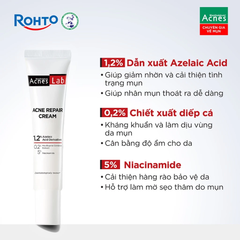 Kem Dưỡng Acnes Lab Acne Repair Cream Giảm Mụn Chuyên Sâu 20g