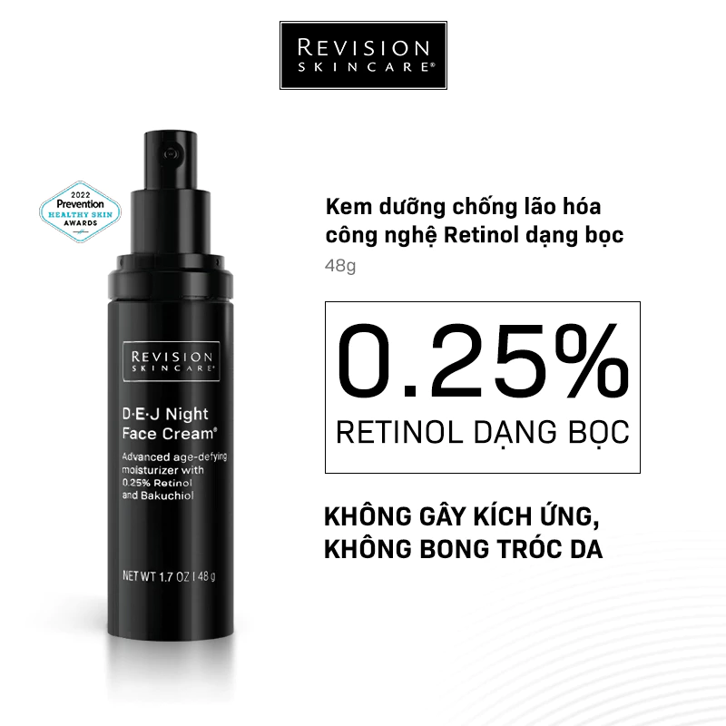 Kem Dưỡng Revision Skincare D-E-J Night Face Cream Chống Lão Hóa, Làm Giảm Nếp Nhăn Tăng Đàn Hồi Da 48g