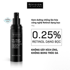 Kem Dưỡng Revision Skincare D-E-J Night Face Cream Chống Lão Hóa, Làm Giảm Nếp Nhăn Tăng Đàn Hồi Da 48g