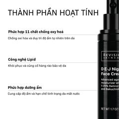 Kem Dưỡng Revision Skincare D-E-J Night Face Cream Chống Lão Hóa, Làm Giảm Nếp Nhăn Tăng Đàn Hồi Da 48g