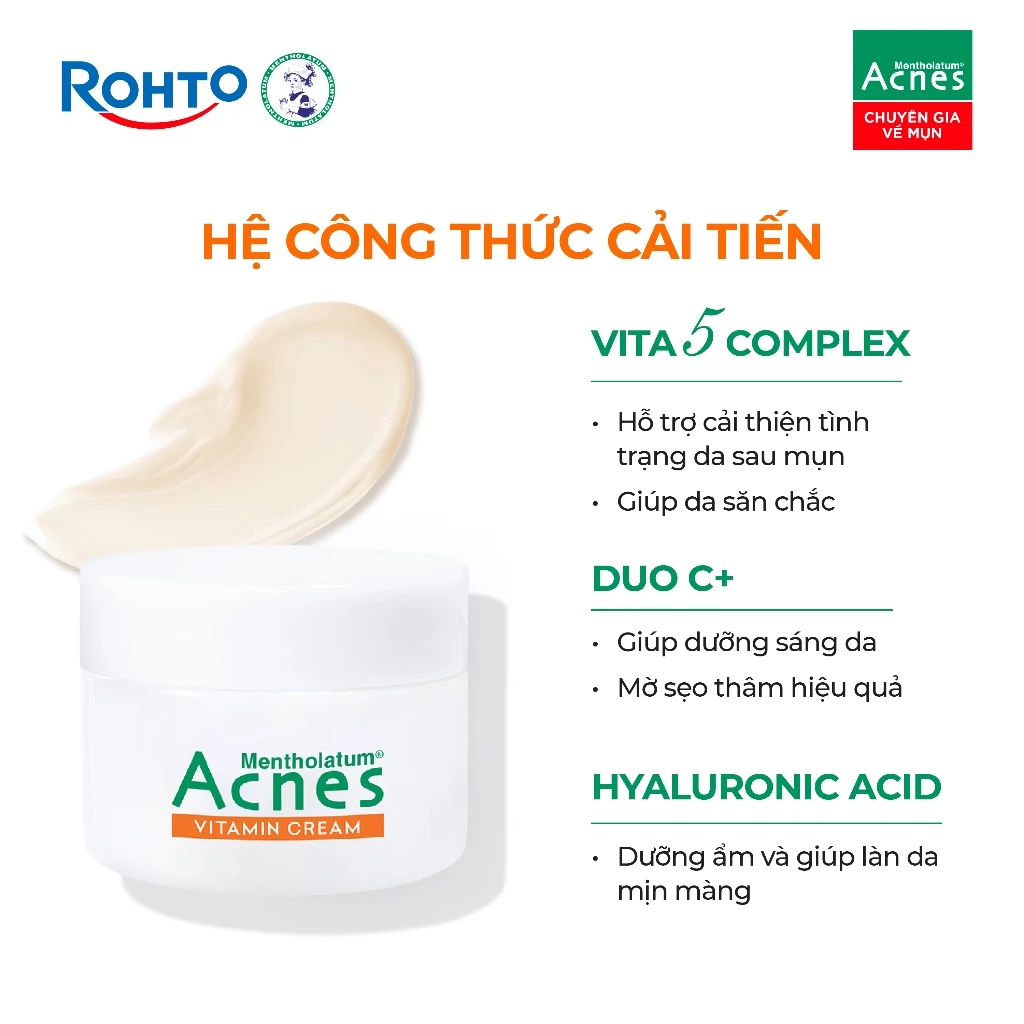 Kem Dưỡng Acnes Vitamin Cream Sáng Da, Mờ Sẹo Thâm 40g