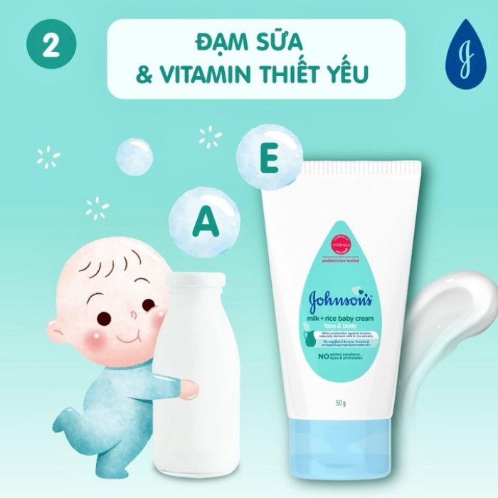 Kem Dưỡng Ẩm Chống Nứt Nẻ Da Johnson's Baby Cream Face & Body 50g