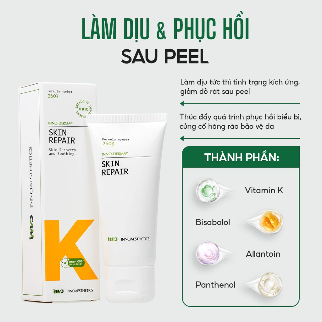 Kem Dưỡng Innoaesthetics Inno-Derma Skin Repair Sửa Chữa, Phục Hồi Da Khẩn Cấp 60g