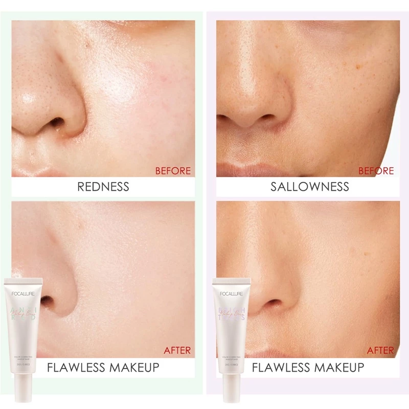 Kem Lót Focallure Color Correcting Makeup Base Che Phủ Khuyết Điểm, Làm Đều Màu Da 25g