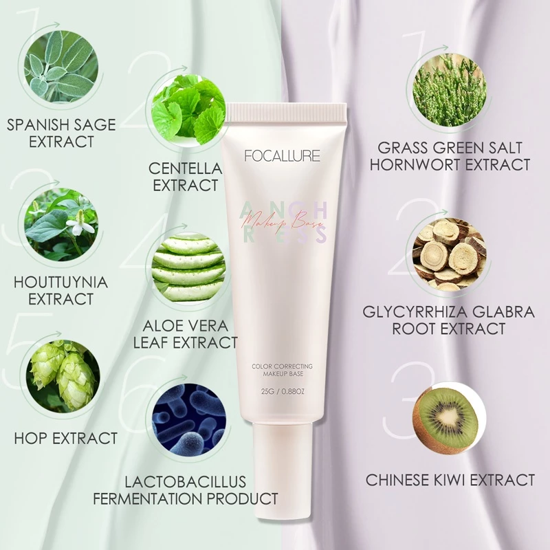 Kem Lót Focallure Color Correcting Makeup Base Che Phủ Khuyết Điểm, Làm Đều Màu Da 25g