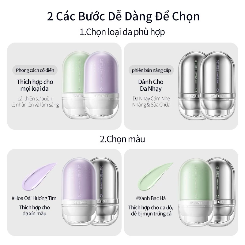 Kem Lót Ositree Illuminate & Special Makeup Base (Bản 2.0) #01 Purple - Tím