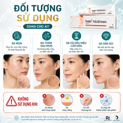 Kem Trị Mụn Bailleu Tretin Krem %0.05 Tretinoin Giảm Mụn, Trẻ Hóa Da 30g