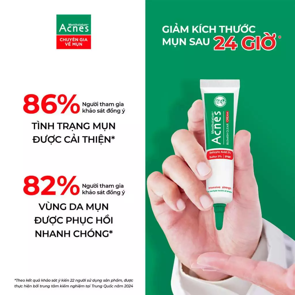 Kem Chấm Mụn Acnes Blemish Clear Cream Giảm Mụn Chuyên Sâu 10g