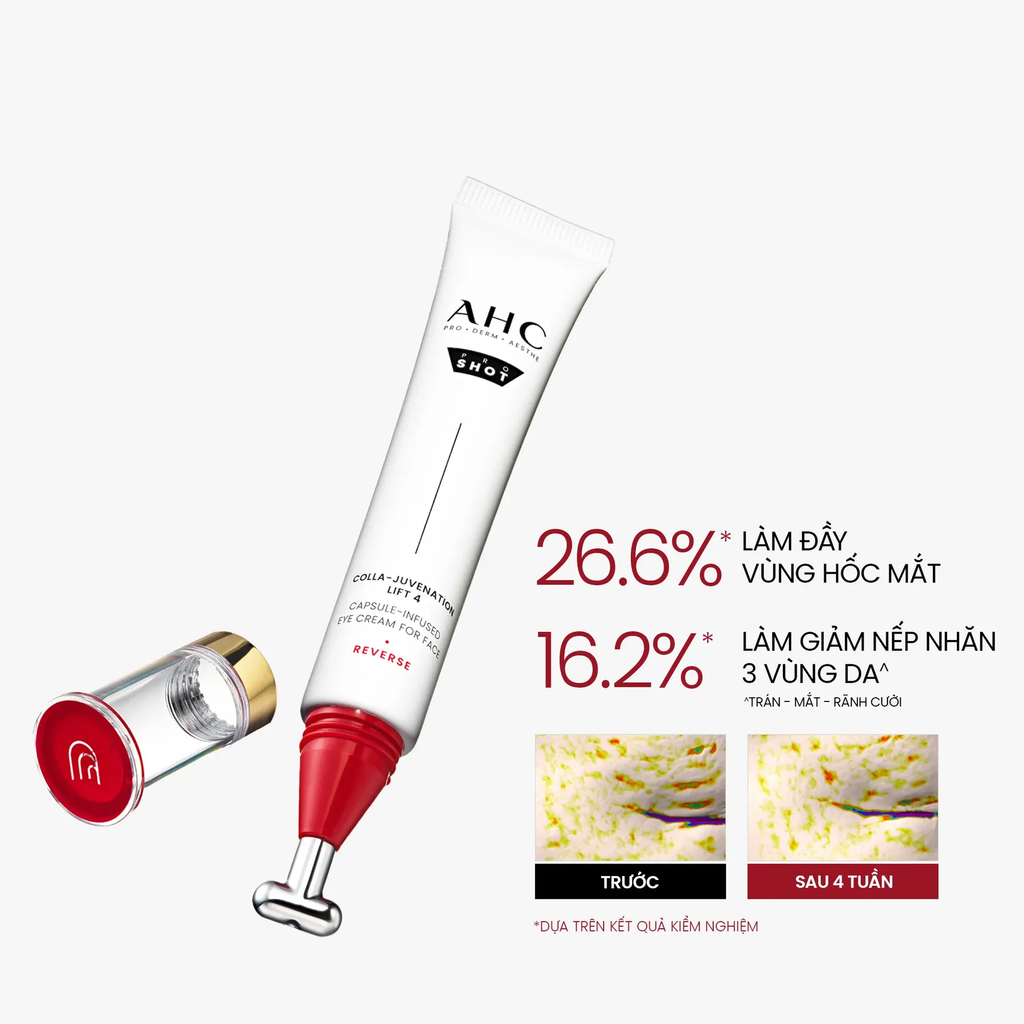 Kem Mắt AHC Pro Shot Colla Juvenation Lift 4 Eye Cream For Face Nâng Cơ Săn Chắc 30ml