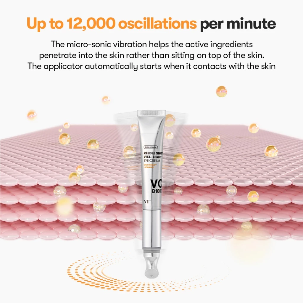 Kem Dưỡng Da Mắt VT Cosmetics Reedle Shot Vita-Light Eye Cream Chống Oxy Hóa, Làm Sáng Vùng Da Mắt 15ml