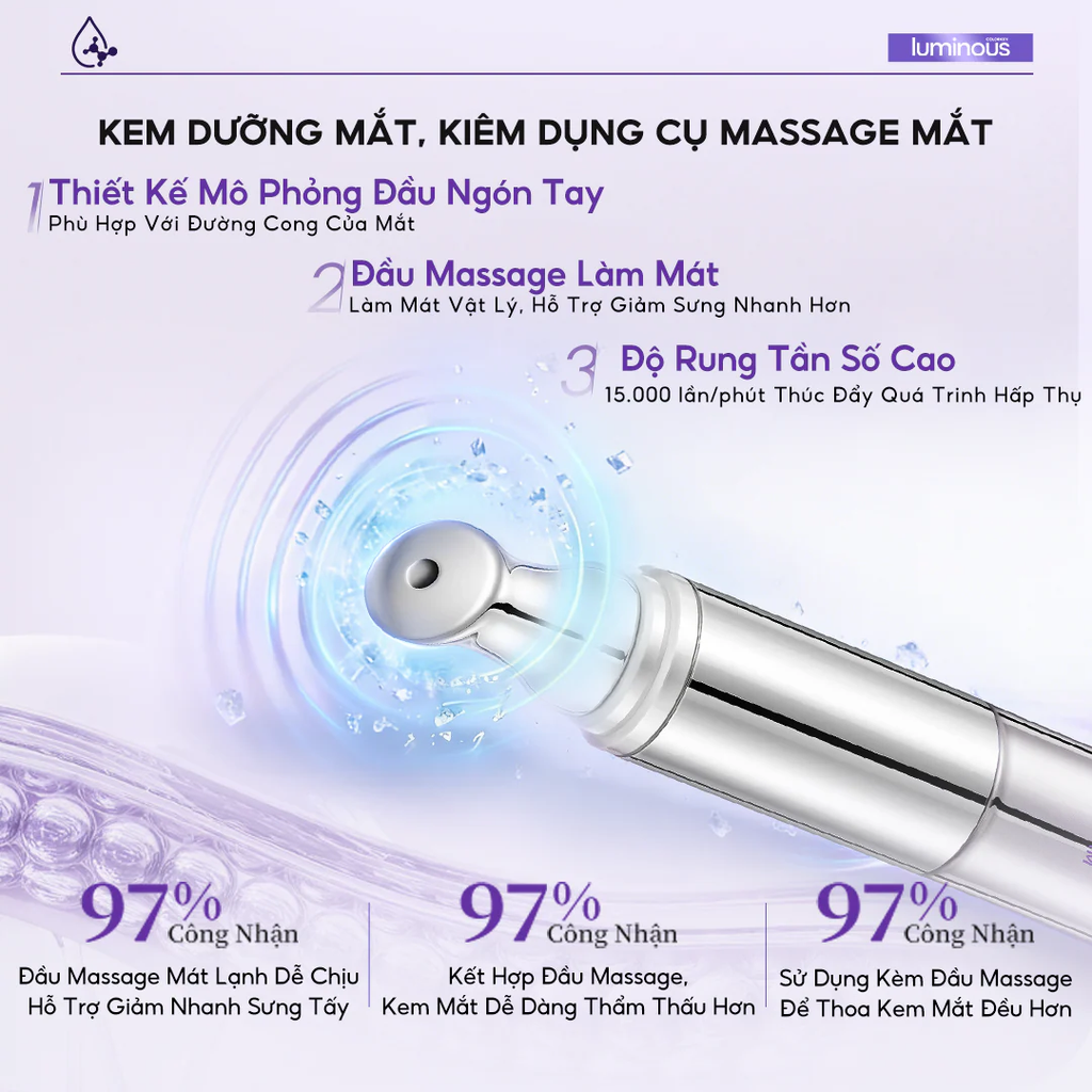 Kem Dưỡng Da Mắt Colorkey Luminous Ginseng Brightening & Uplifting Eye Cream Hỗ Trợ Làm Sáng, Nâng Cơ 20ml