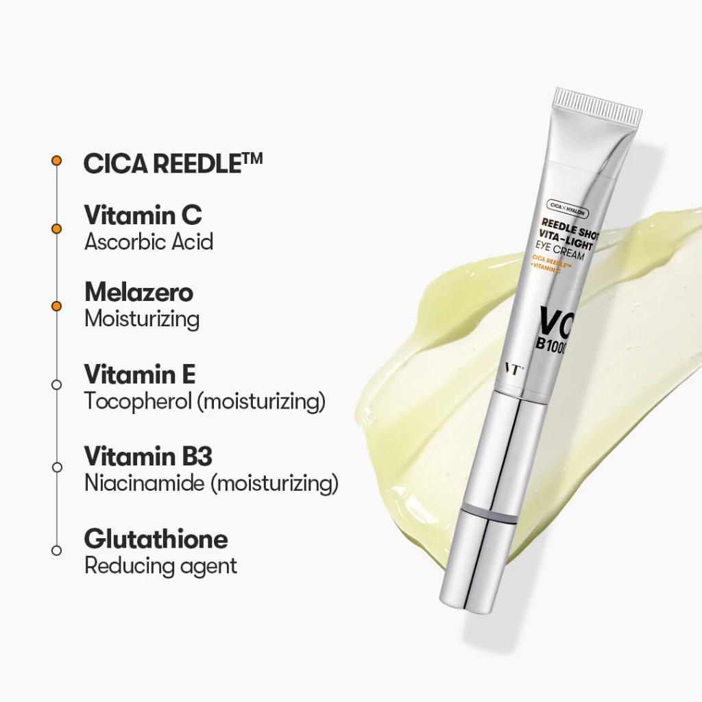 Kem Dưỡng Da Mắt VT Cosmetics Reedle Shot Vita-Light Eye Cream Chống Oxy Hóa, Làm Sáng Vùng Da Mắt 15ml