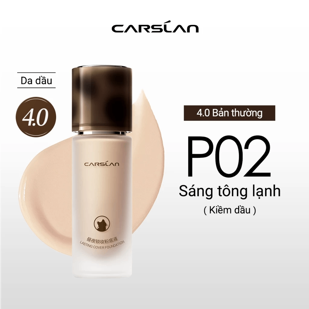 Kem Nền Carslan Lasting Cover Foundation Kiềm Dầu Lâu Trôi 30g