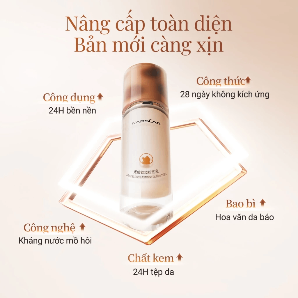 Kem Nền Carslan Traceless Lasting Foundation Cho Da Hỗn Hợp 30g (Bản Nâng Cấp 4.0)