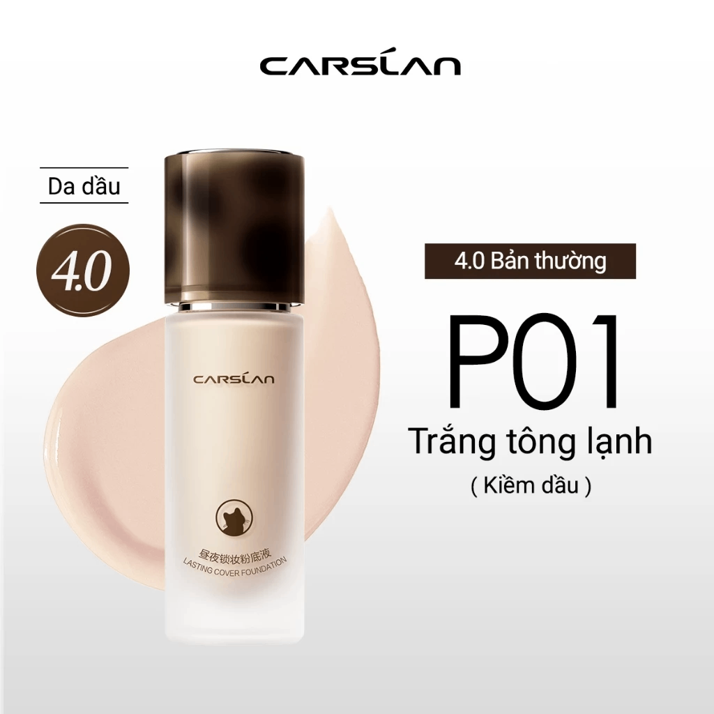 Kem Nền Carslan Lasting Cover Foundation Kiềm Dầu Lâu Trôi 30g