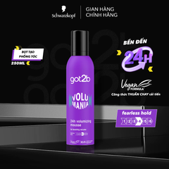 Bọt Tạo Phồng Cho Tóc Got2b Volumania Mousse 24h 250ml
